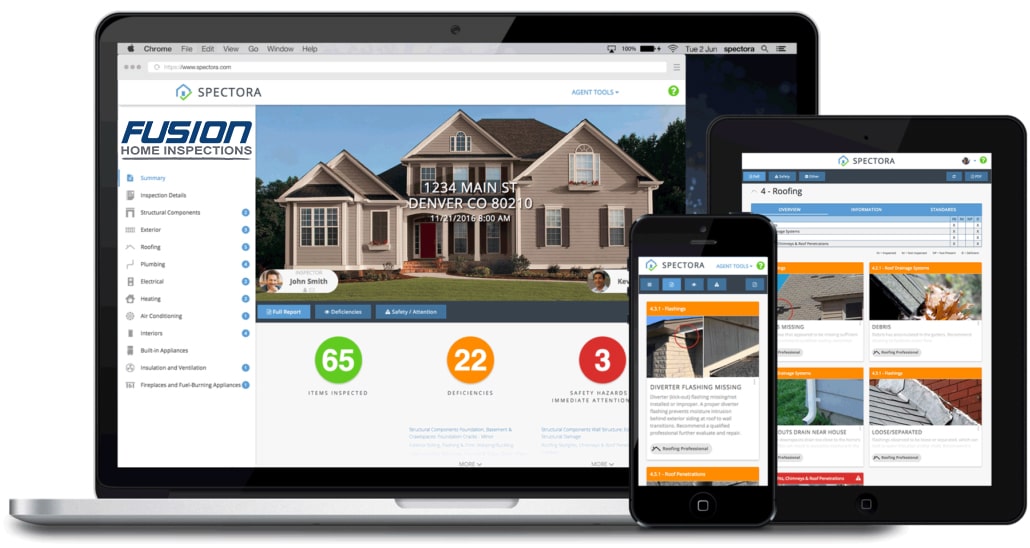 home inspection report by Fusion Home Inspections